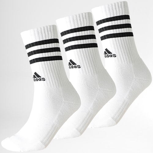 Lot De 3 Paires De Chaussettes 3 Stripes Crew HT3458 Blanc