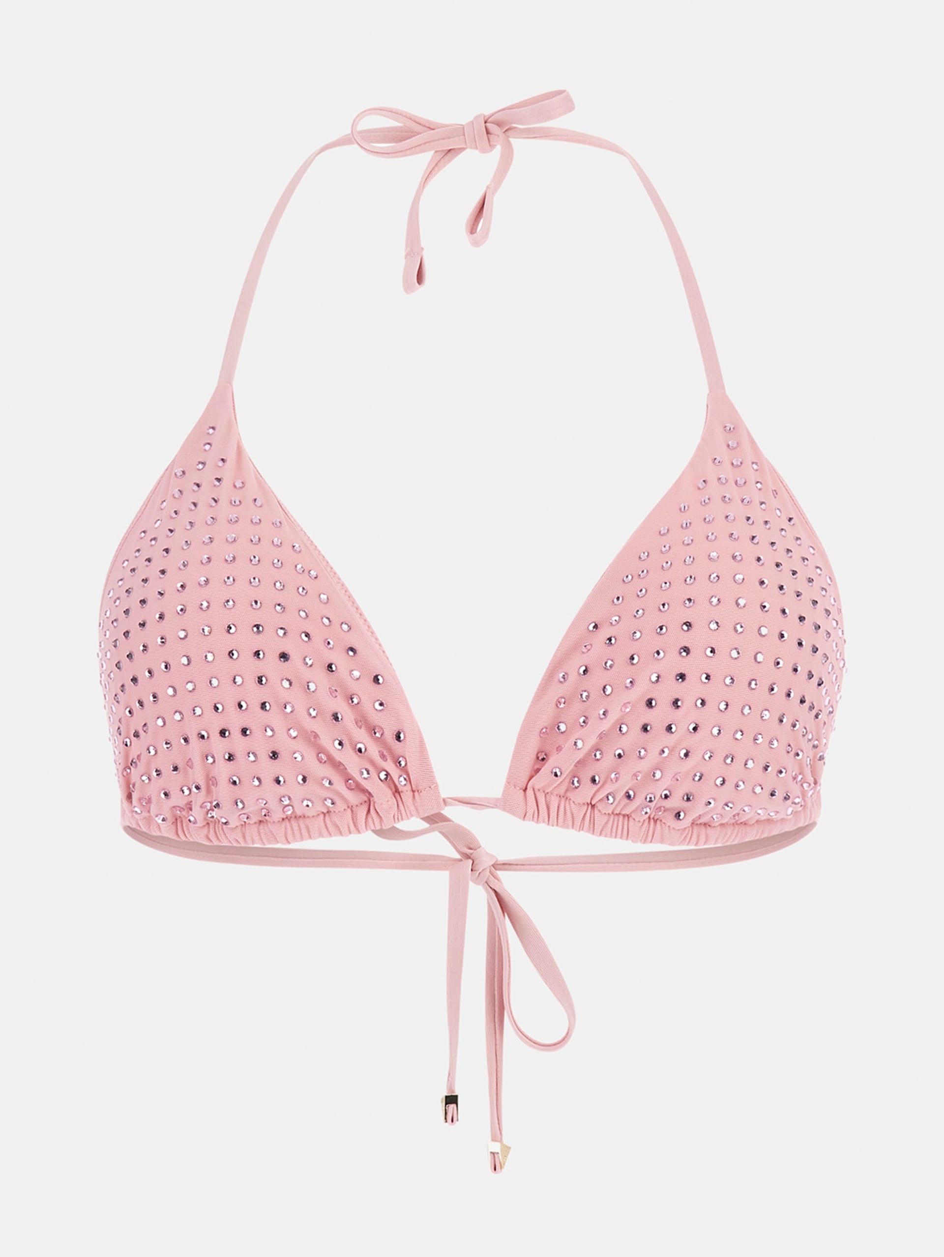 Top de biquíni triangular com strass