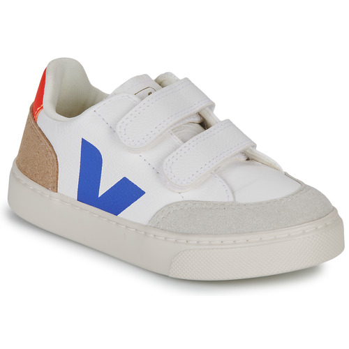 Veja - SMALL V-12 - Blanc / Bleu / Orange
