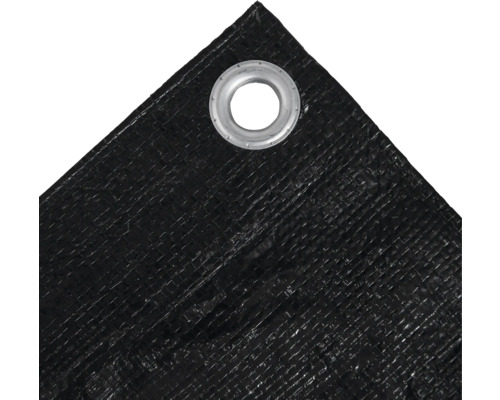 Bouwhekbescherming, bouwhekzeil 140 g/m² zwart 176 x 341 cm