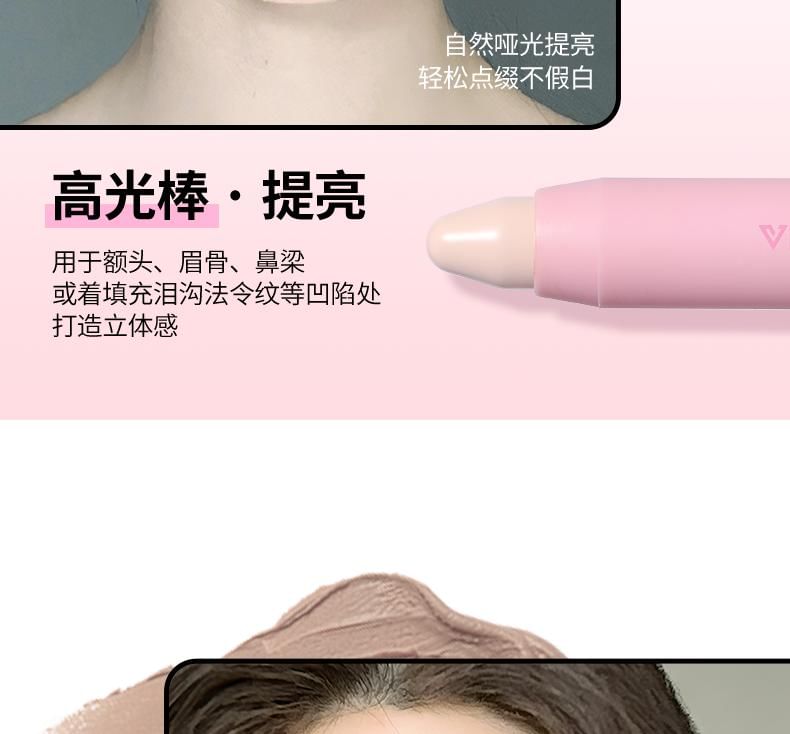 VEECCI - Fotograaf's Dual-Ended Contour / Highlight / Blush Pen - 3 Types