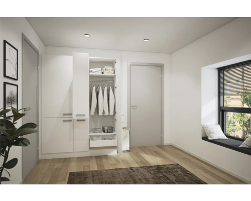 Optifit bijkeukenmeubel zonder apparatuur Salo214 150 cm wit mat gedemonteerd omkeerbaar uitvoering HWSA HWR-2+