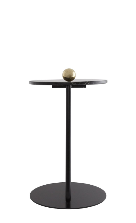 AYTM Castellum bijzettafel Ø40 Black/marmer