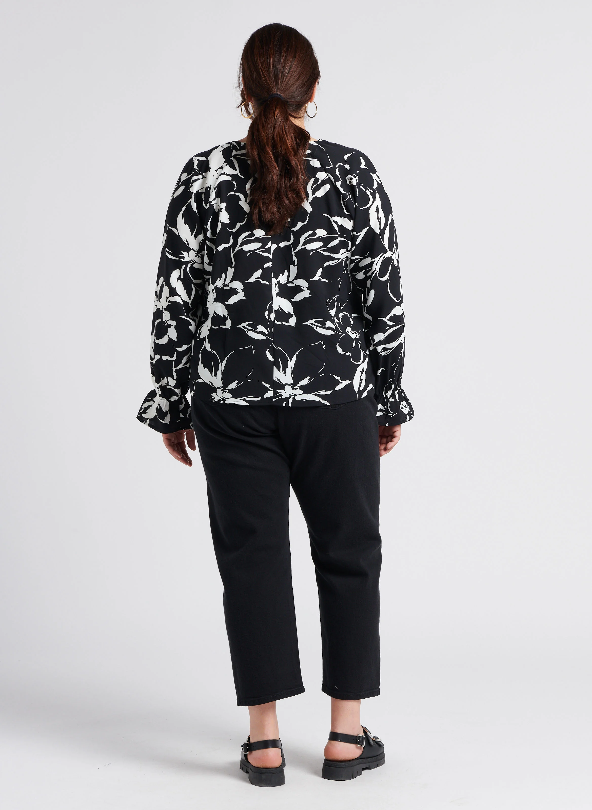 PL 501 CROP - Jean droit taille haute | Noir