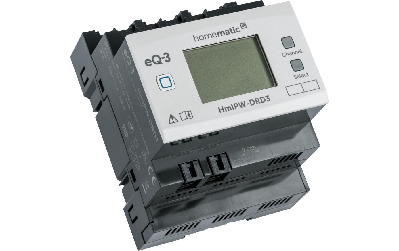 Smart Home Wired Dimmaktor 3-fach<br>Dimmen angeschlossener Leuchten über drei unabhängige Kanäle – HmIPW-DRD3