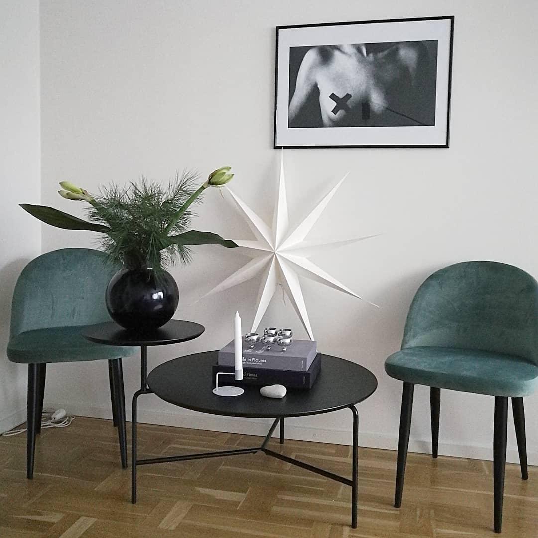 Set van 2 eetkamerstoelen VISALIA Fluweel Mintgroen