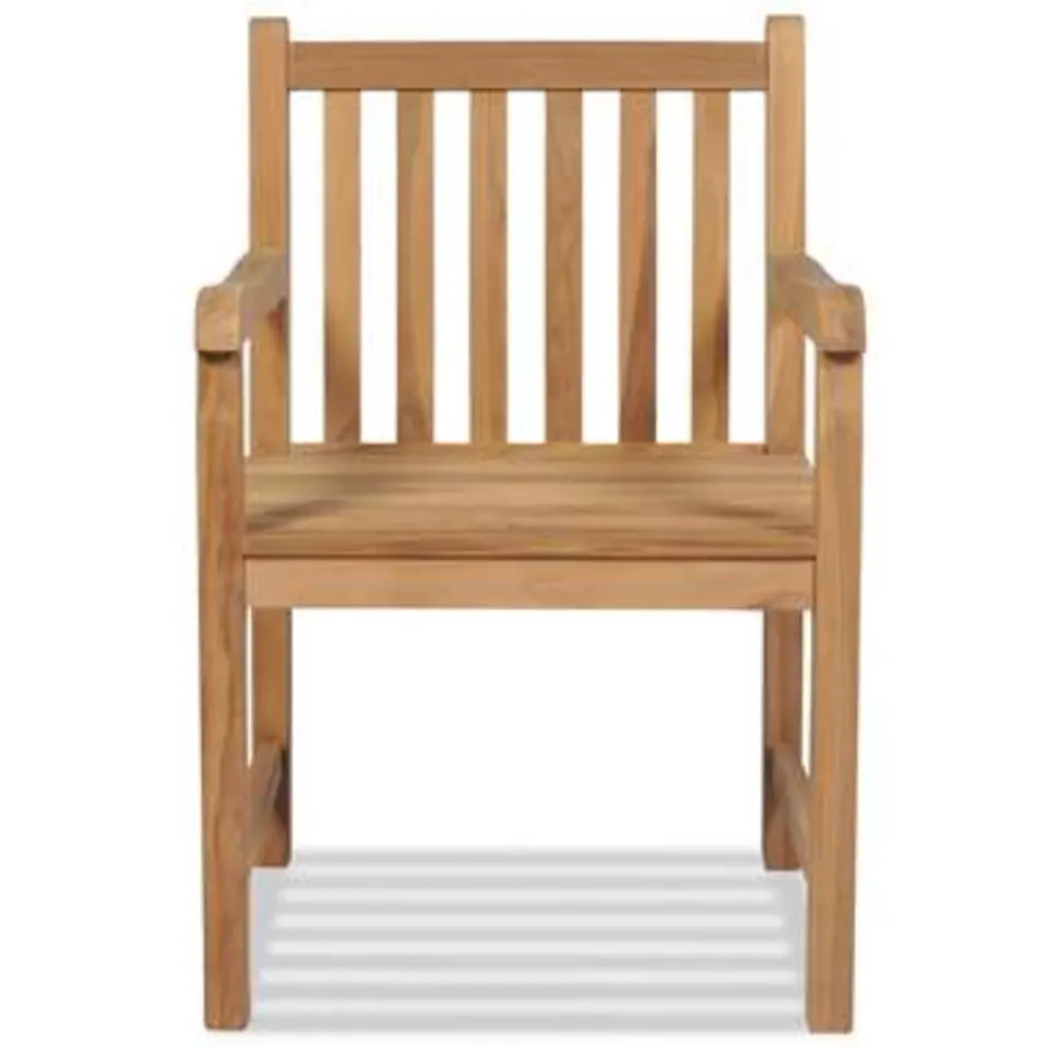 vidaXL - Tuinstoel - Bruin - Teakhout - 2 stuks