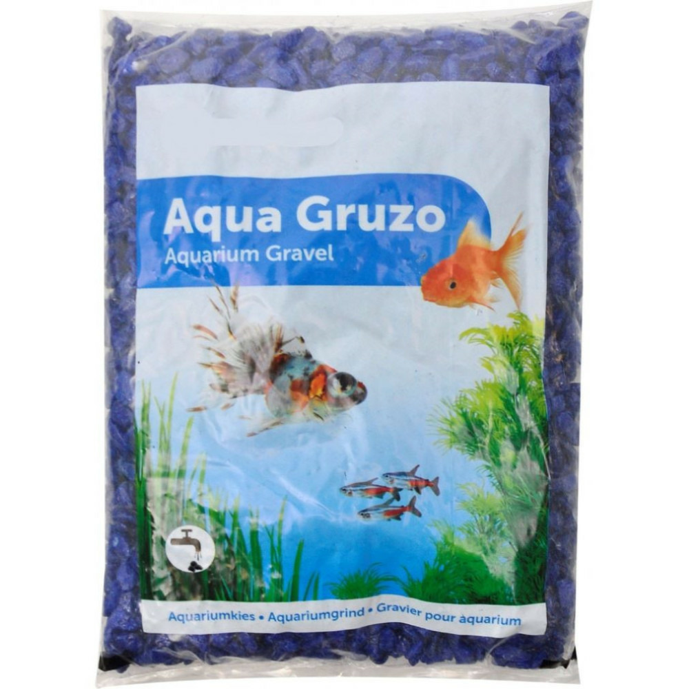 Gravier neon bleu fonce 1kg pour aquarium