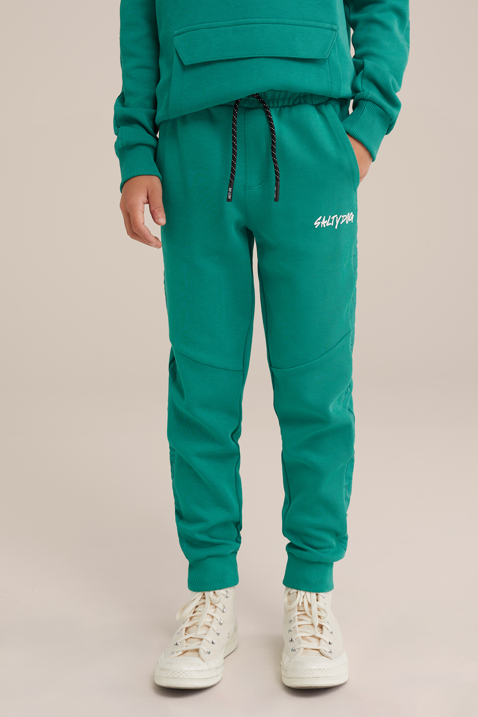 Jongens joggingbroek met tapedetail Salty Dog Petrol