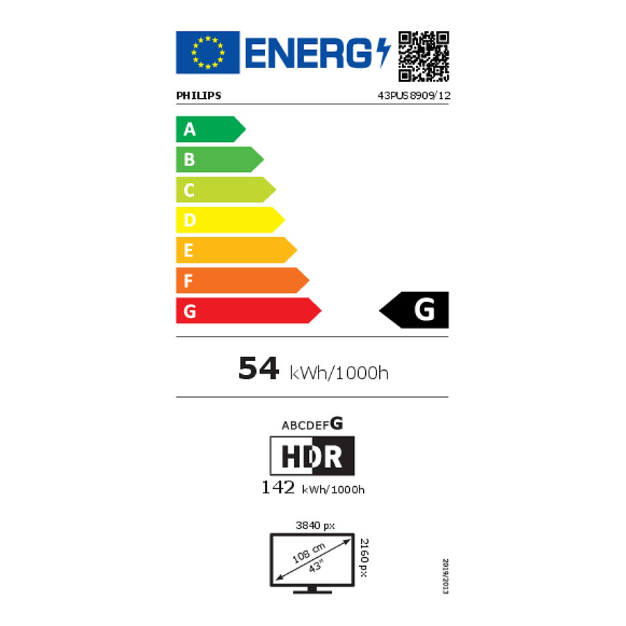 PHILIPS 43PUS8909 - TV 4K UHD HDR - 108 cm