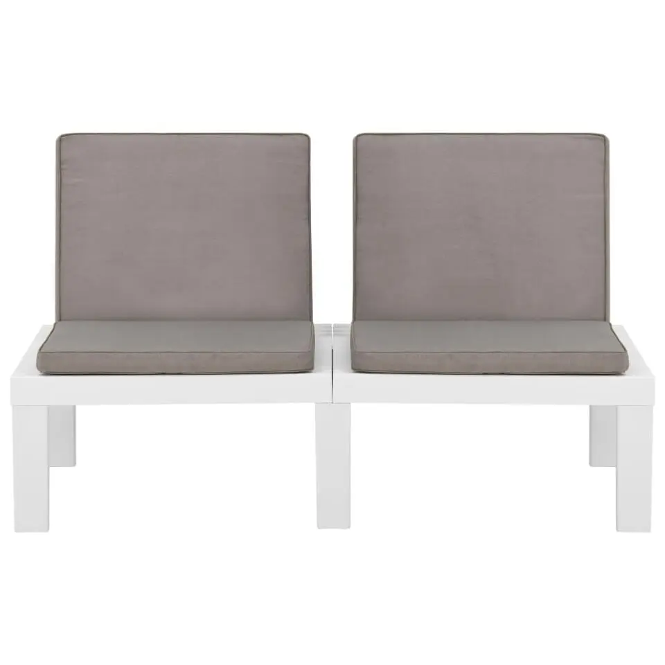 vidaXL - Loungeset - Wit - Kunststof