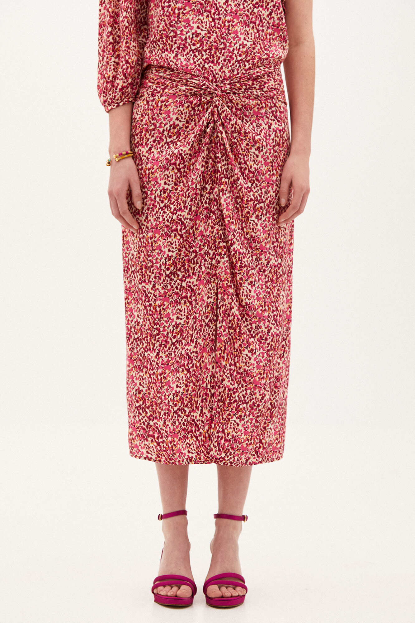 Saia midi estampada Nicole - várias cores