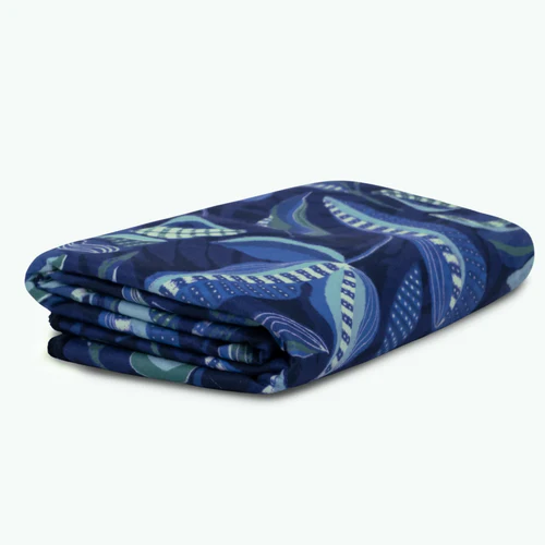 Fontainebleau - Serviette microfibre rectangulaire bleu