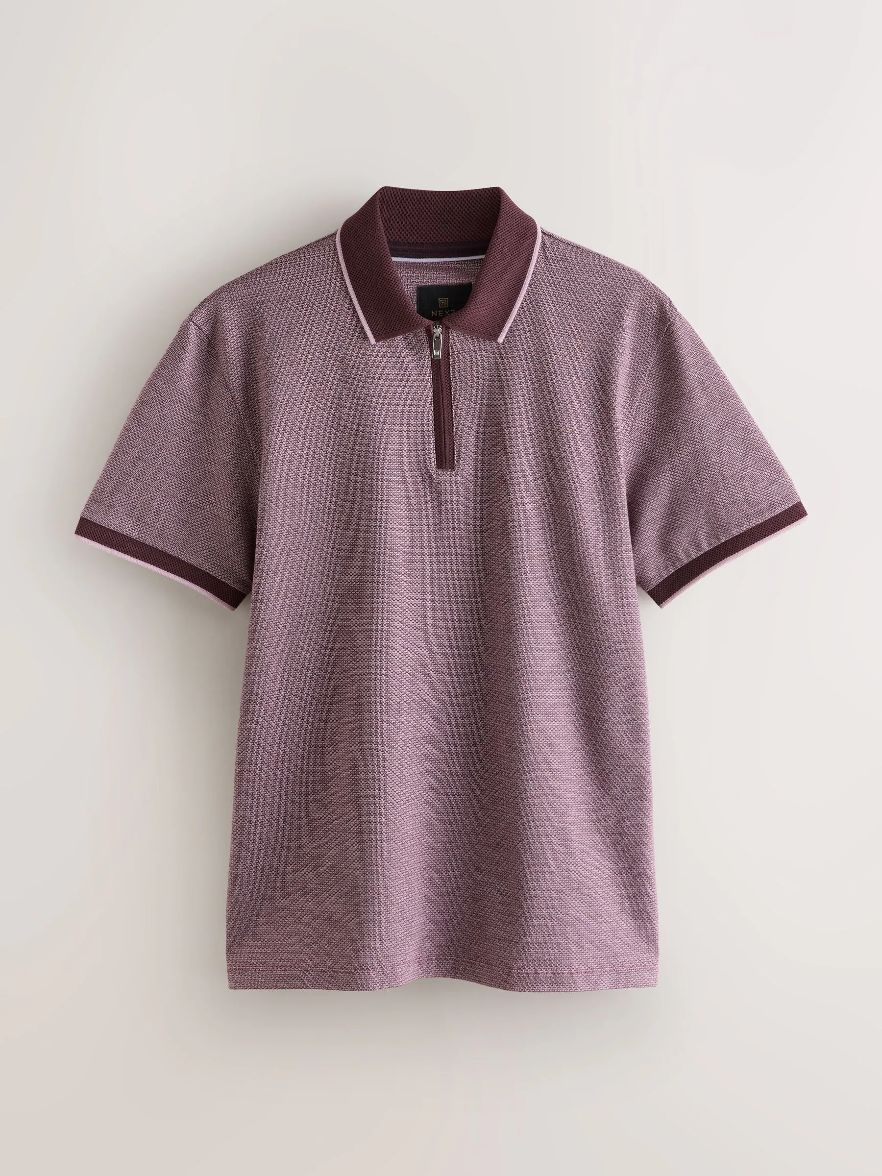 Damson roze - Modieus poloshirt met kwartrits
