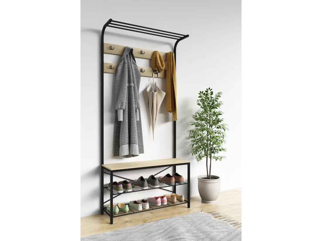 Vestiaire Banc Étagère à chaussures Taliro