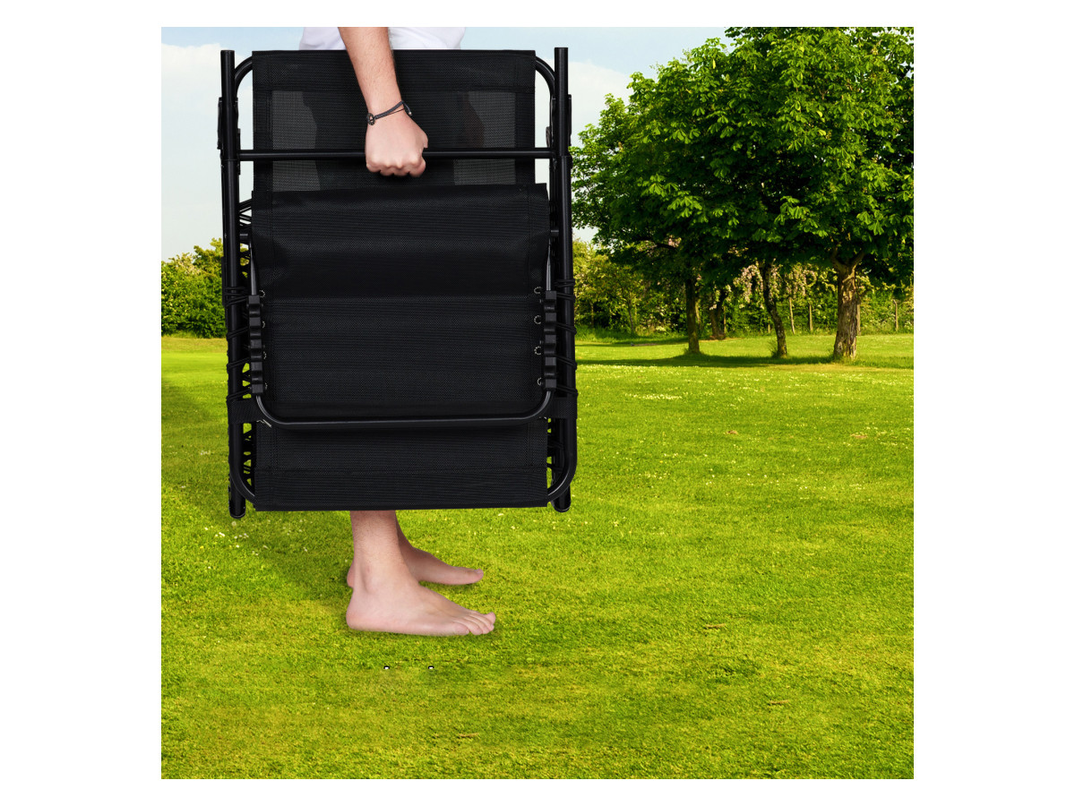 Infinity goods set van 2 verstelbare ligbedden - Anthracite