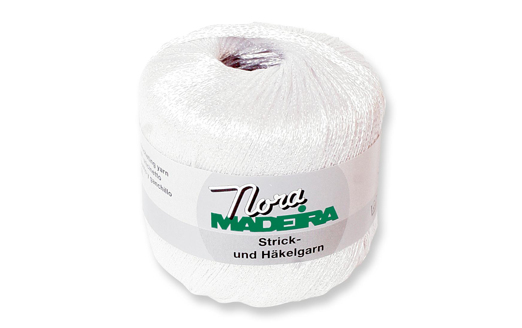 Näh- und Stickgarn Nora 25 g WeissGarn ideal zum Stricken von Kleidungsstücken oder Filethäkelei