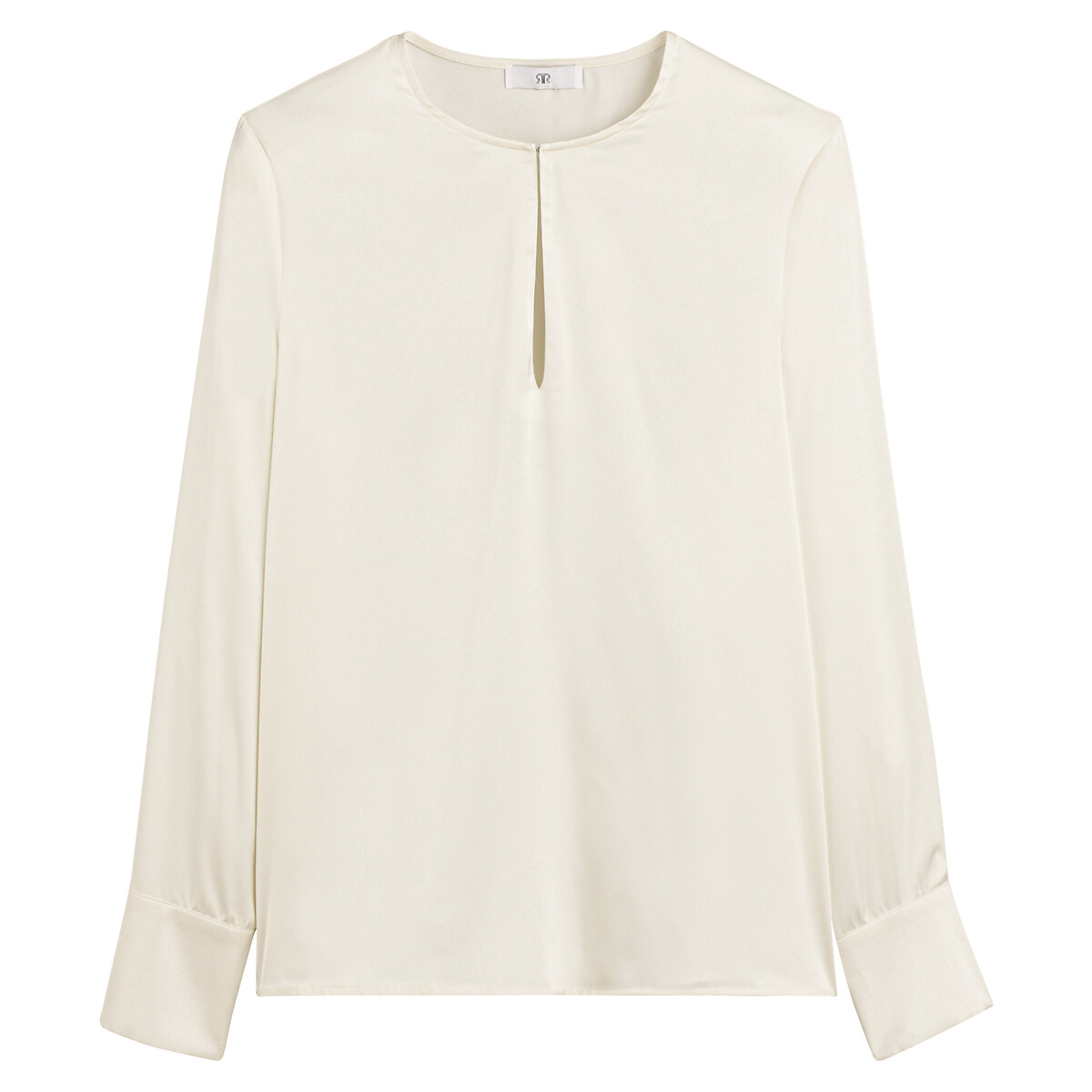 COLEÇÕES LA REDOUTE<br>Camisa de cetim com gola redonda