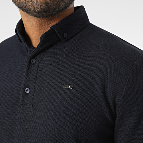 Chemise Manches Longues Bleu Marine