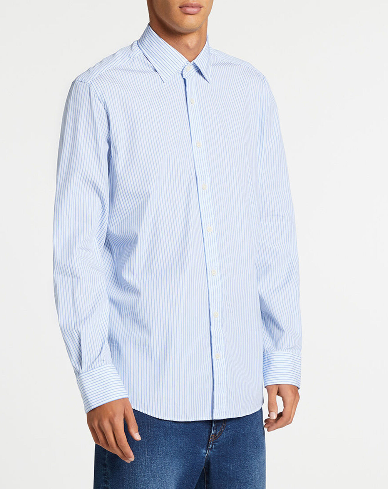 Hackett London Chemise Slim Fit à rayures  bleue