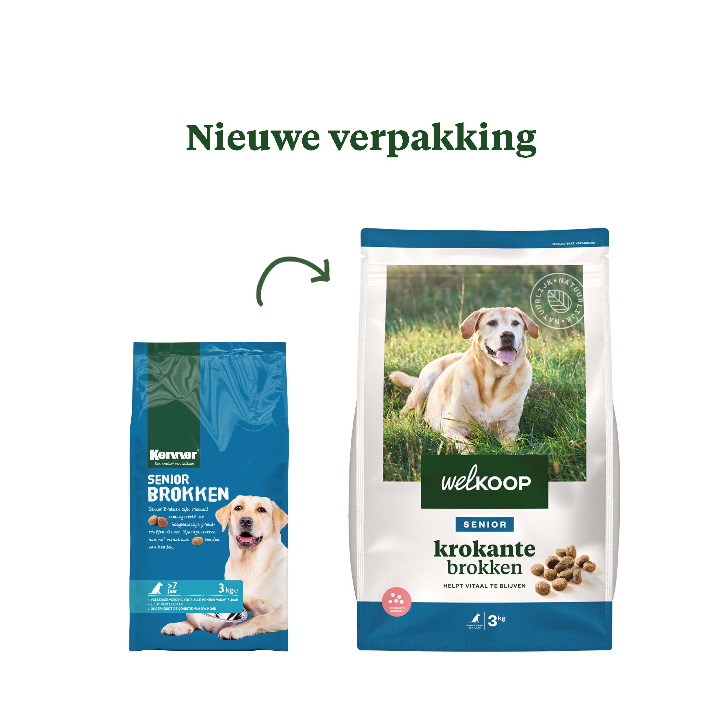 Welkoop Senior Krokante brokken - Hondenvoer - 3 Kilogram - kip