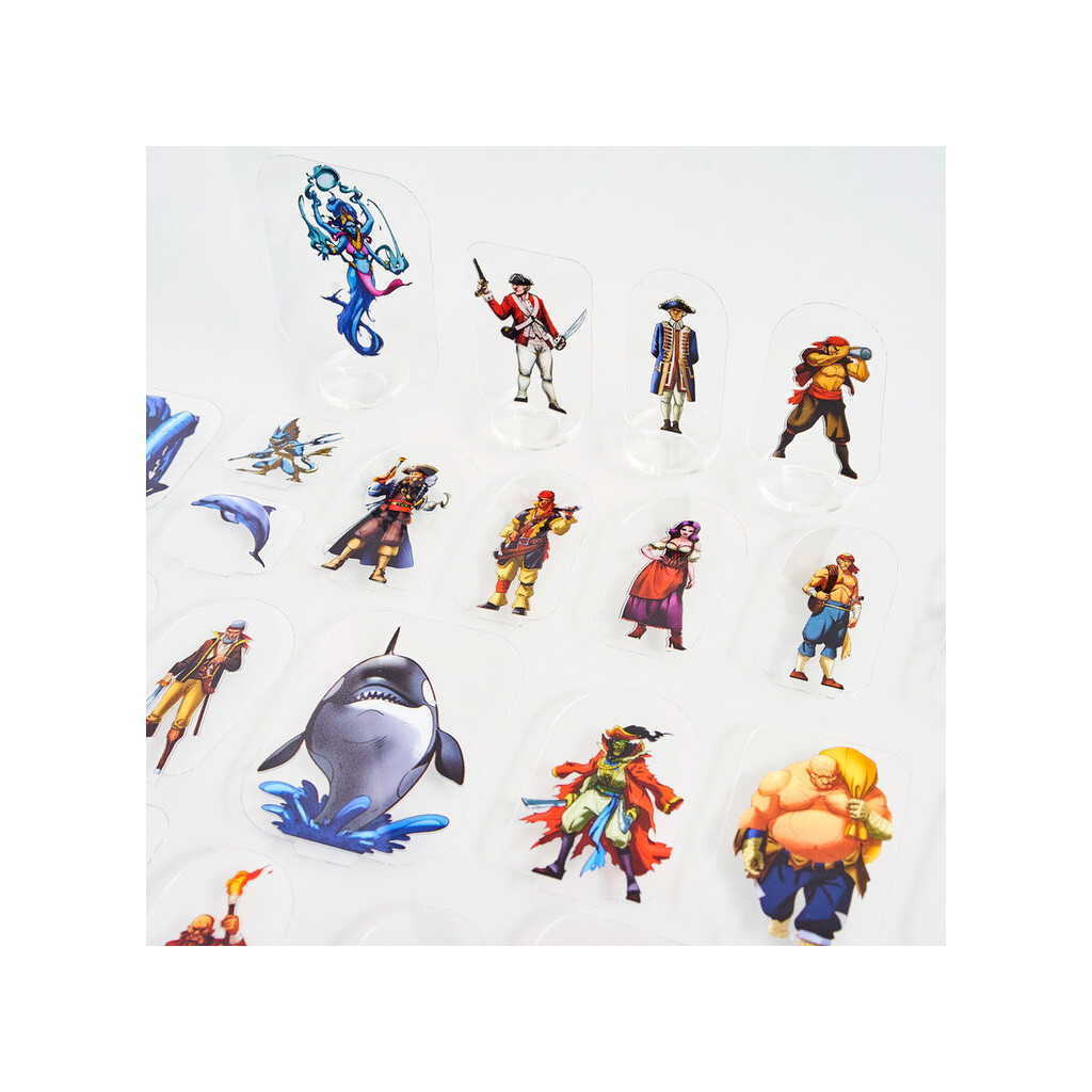 Flat Plastic Miniatures - Pirates - 62 Pieces