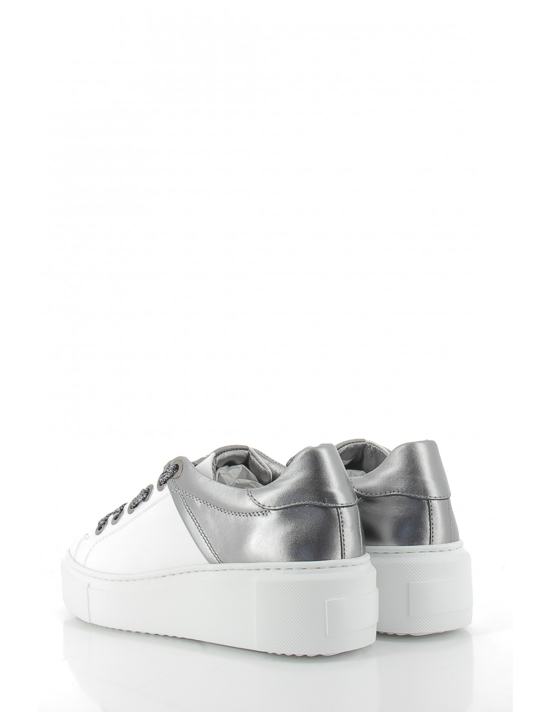 valentino Baskets compensées femme baraga summer cuir blanc/argent