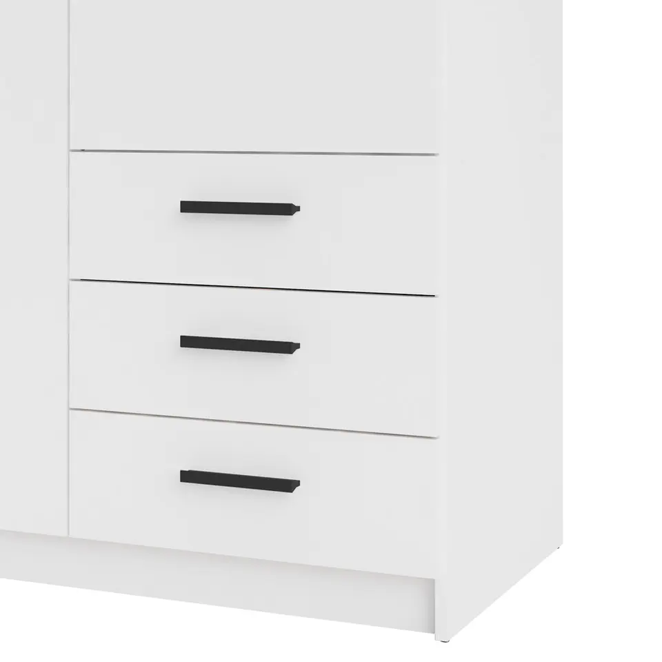 Kledingkast Sprint 2-deurs - wit - 200x98,5x50 cm