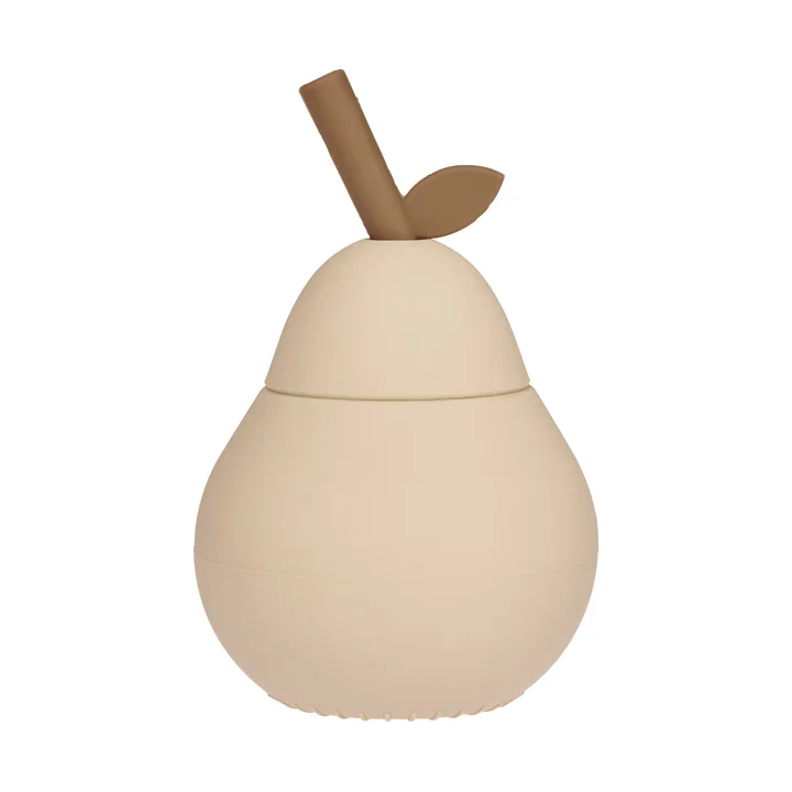 OYOY - Birnen Becher mit Strohhalm, vanilla