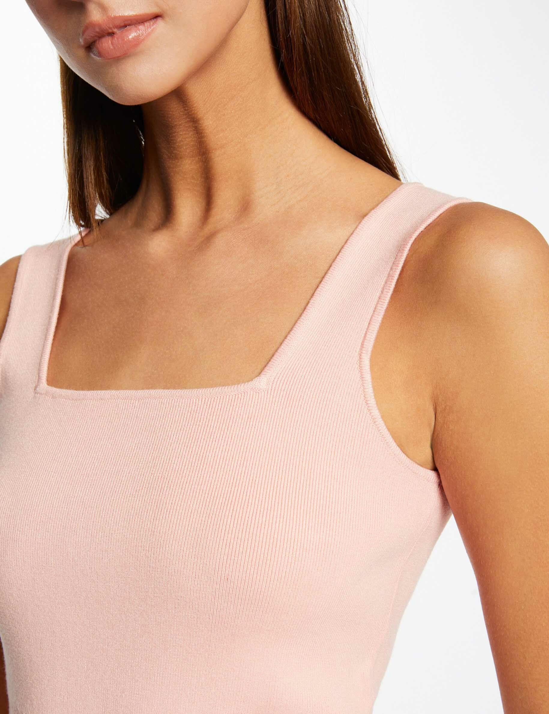 Débardeur pull bretelles larges rose moyen femme - rose_moyen
