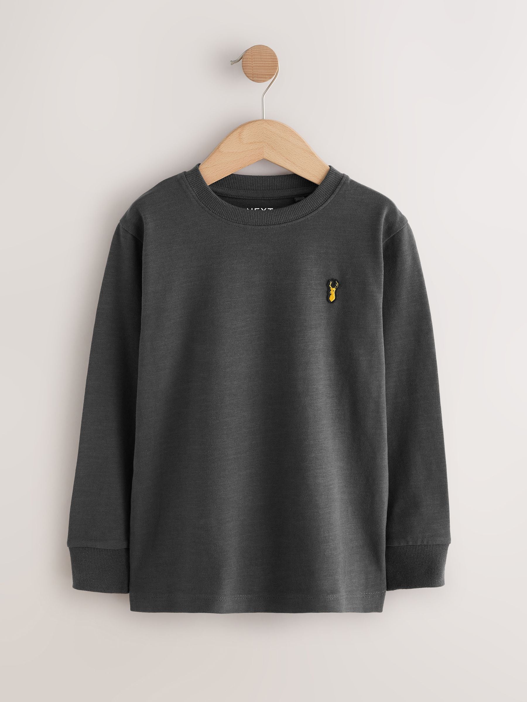 Zwart/wit/blauw - Verpakking van 8 zachte T-shirts met lange mouwen (3-16jr)