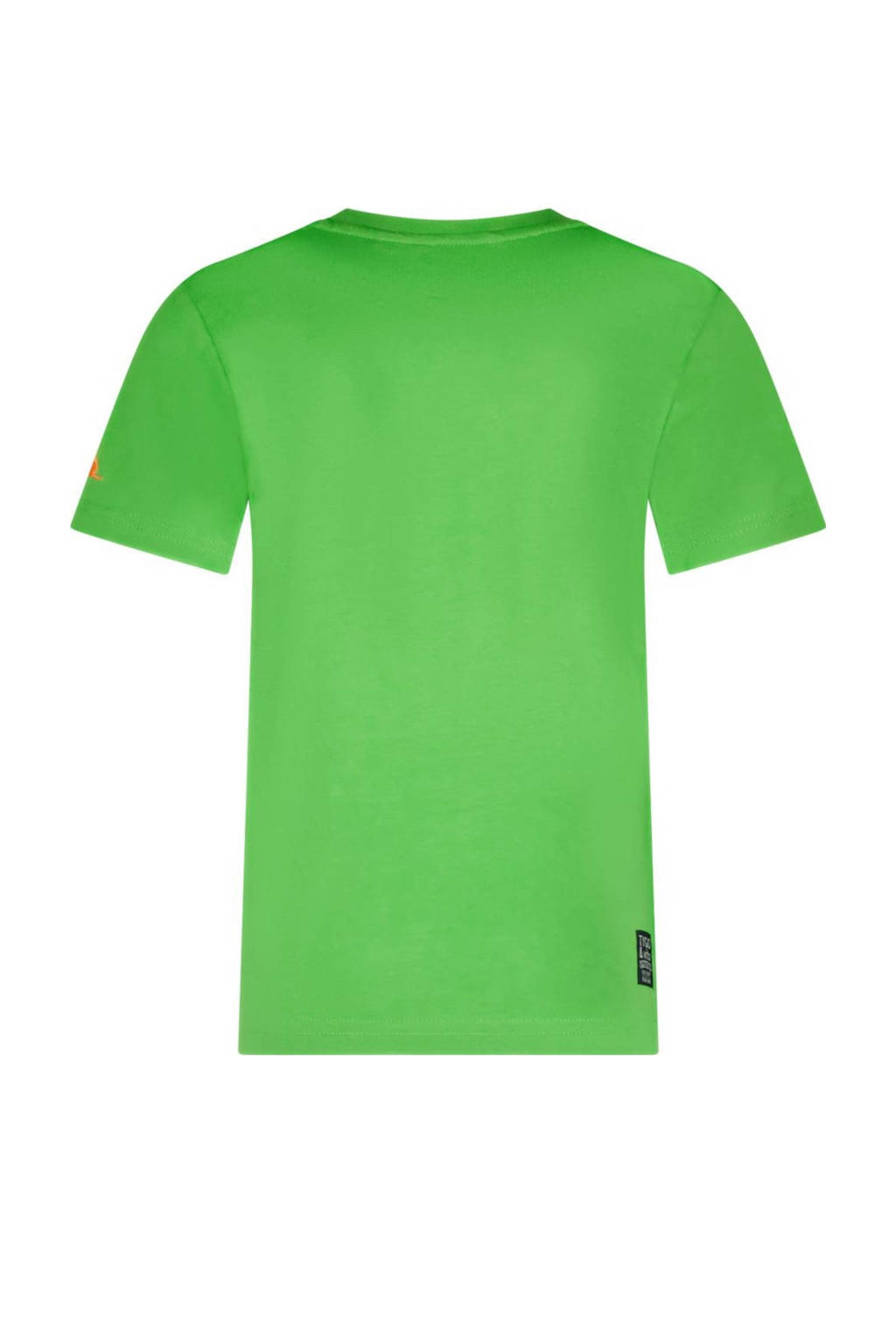 TYGO & vito T-shirt Tijn met printopdruk neongroen