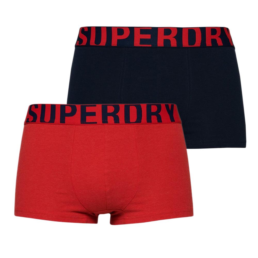 Superdry x2 Boxers Marine/Rouge Homme Superdry M3110345B