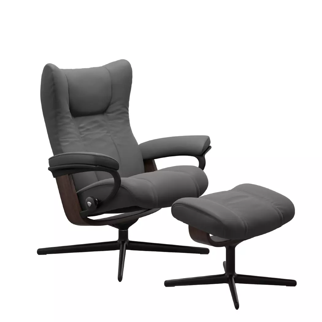 Sessel mit Hocker Wing Cross