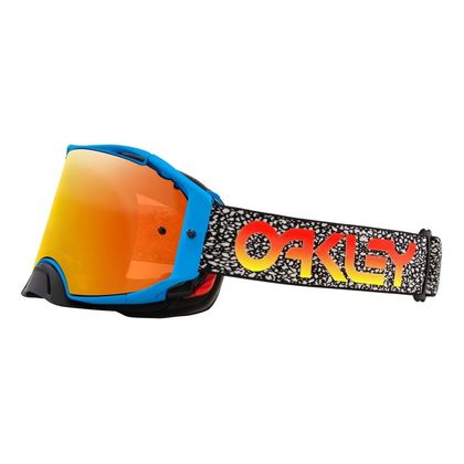 Masque cross Oakley AIRBRAKE MX BLUE CRACKLE ECRAN IRIDIUM 2024 - Bleu