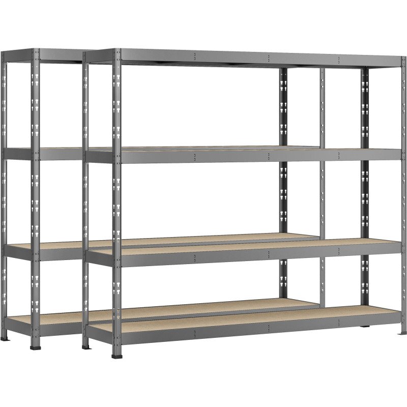 Rayonnage MODULO - Jeu 2 étagères Rack - 4 plateaux