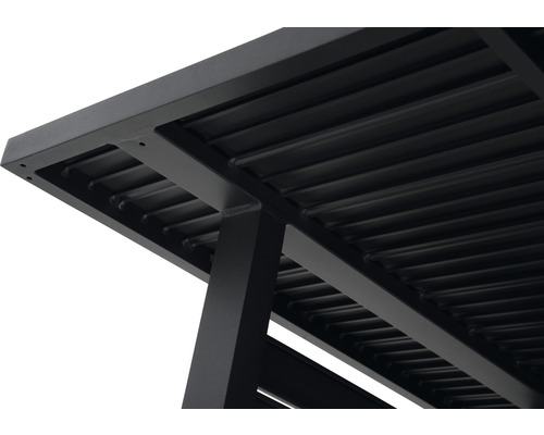 Garden Place Viven 4-zits loungeset inclusief in hoogte verstelbare tafel en kussens, antraciet aluminium