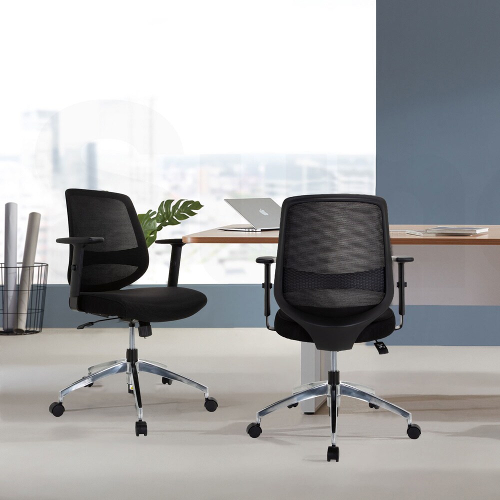 Home Office Bürostuhl CHESTER PRO Stoff/Netzstoff mit Armlehnen (höhenverstellbar) hjh OFFICE
