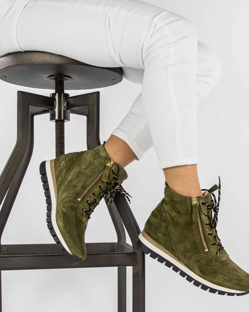 Gabor Hoge sneakers  - groen
