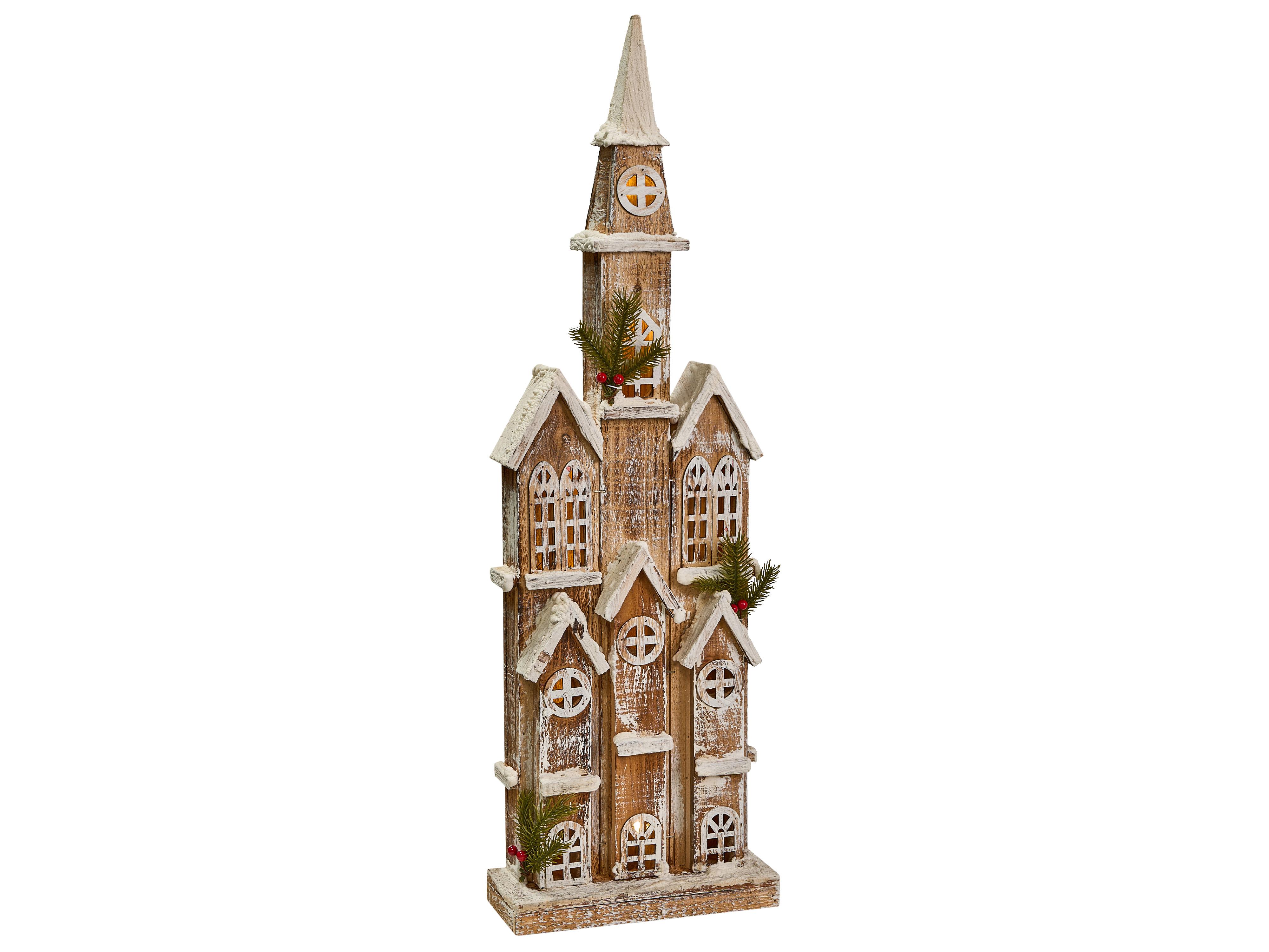 Kerstdecoratie LED NILAKA Huis 85 cm Lichtbruin