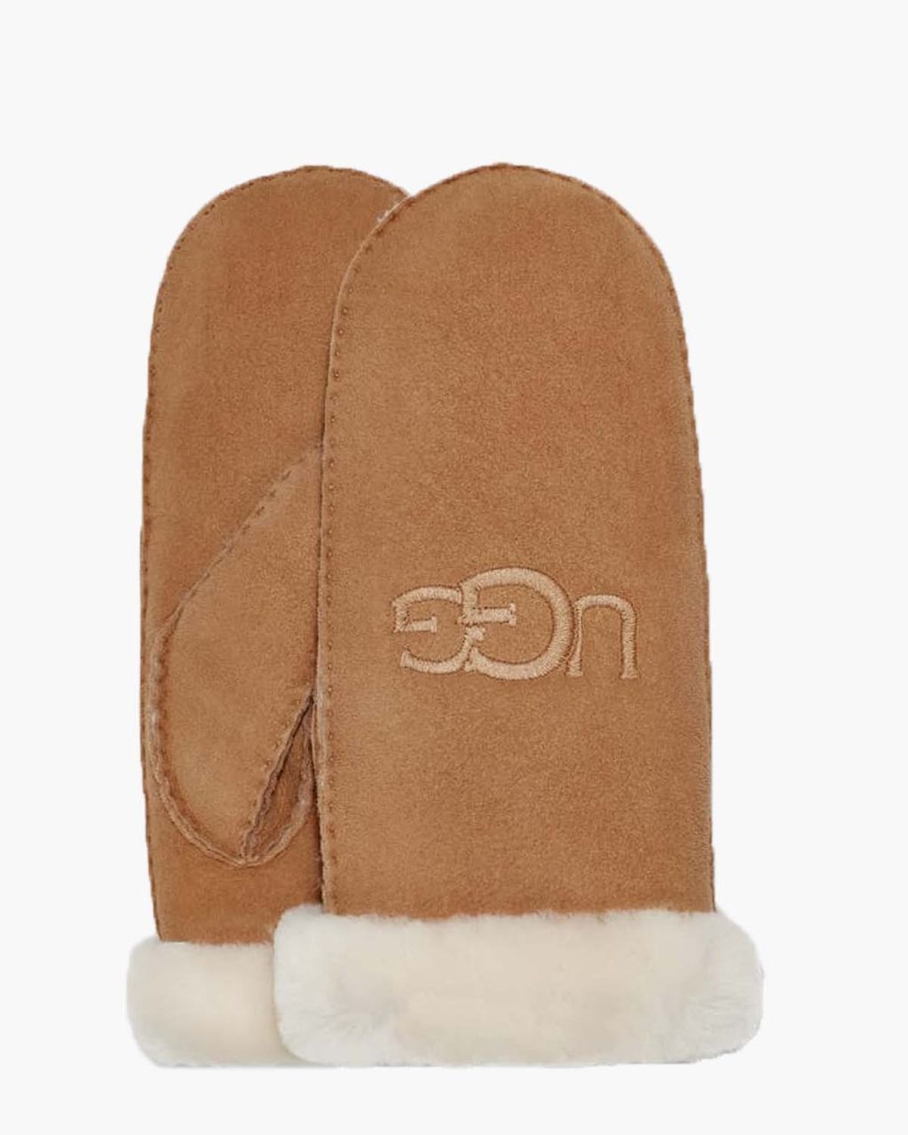 UGG Sheepskin Embroider Mitten Chestnut Dameshandschoenen