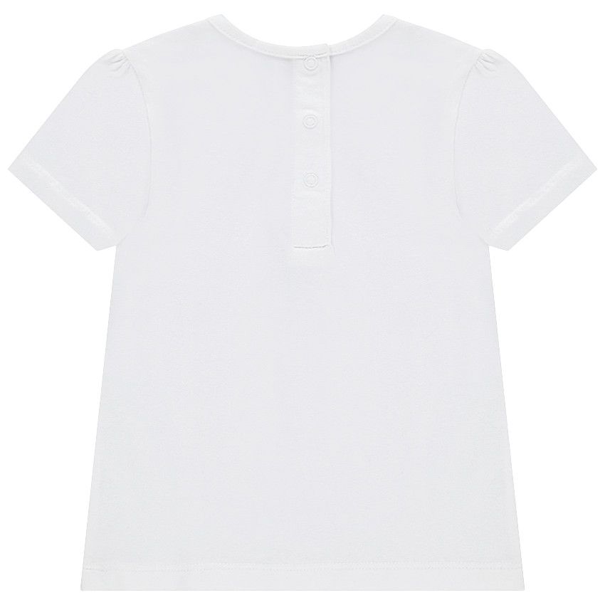 Tee-shirt manches courtes en jersey avec fruits printés - Blanc