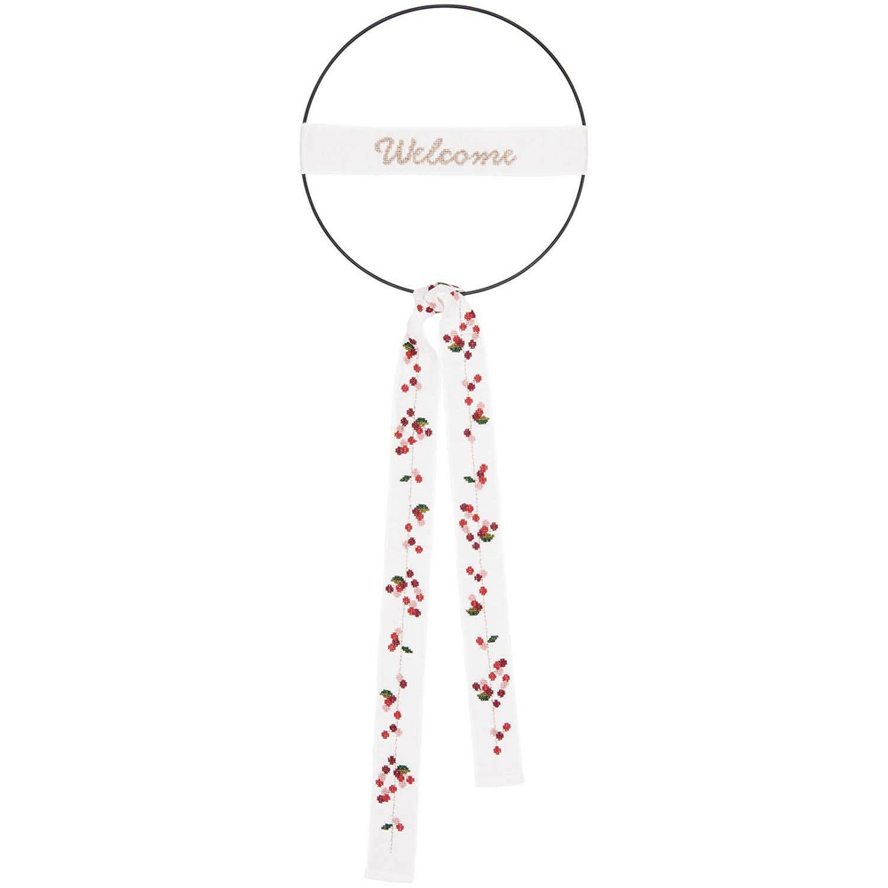Kit broderie welcome cercle métal ø 15 cm