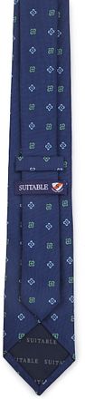 Suitable Stropdas Zijde Bloem Navy TI25-02 kopen