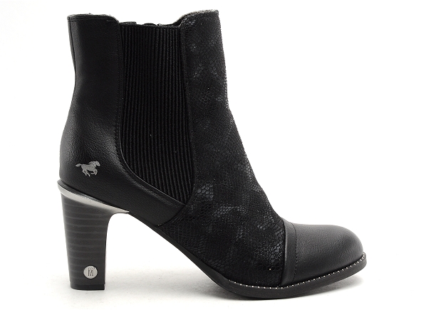 Mustang boots bottine talons femme 1470502 noir