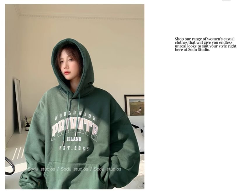 Alfie - Oversized hoodie met pofmouw en letters