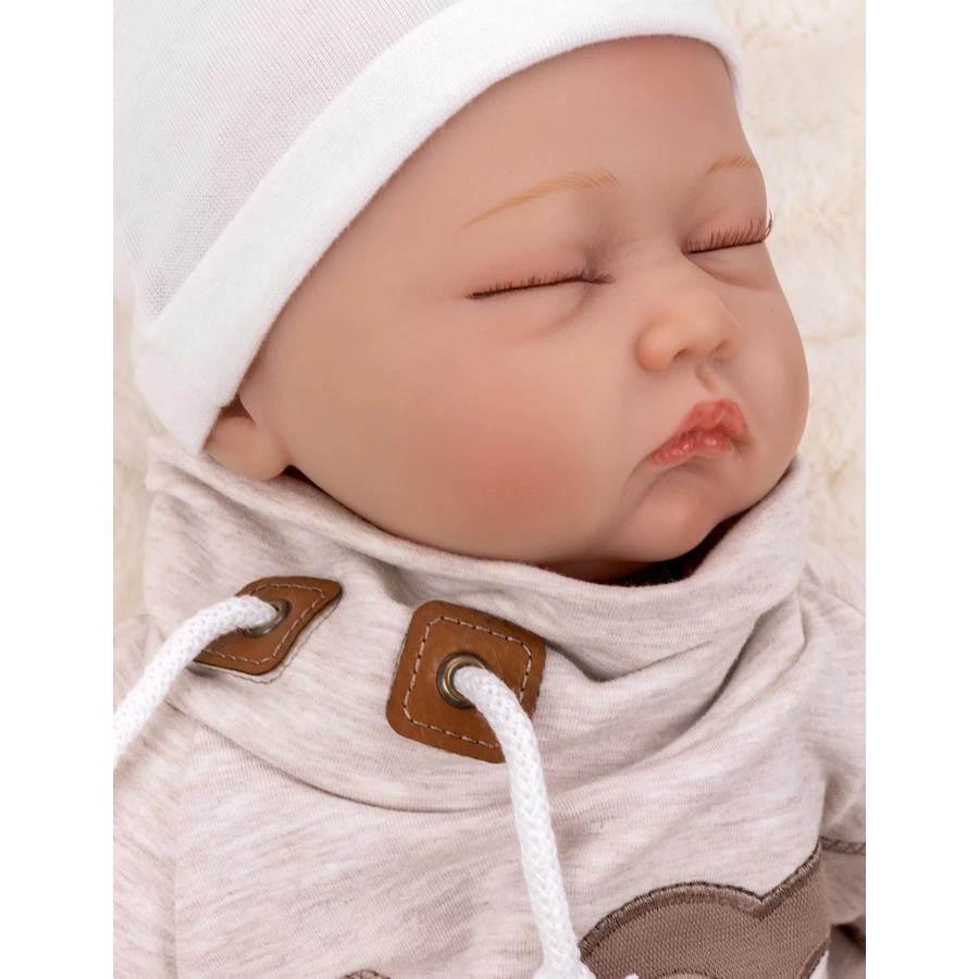 Baby Sweets 2tlg Set Shirt + Hose Patchwork Herzen beige
