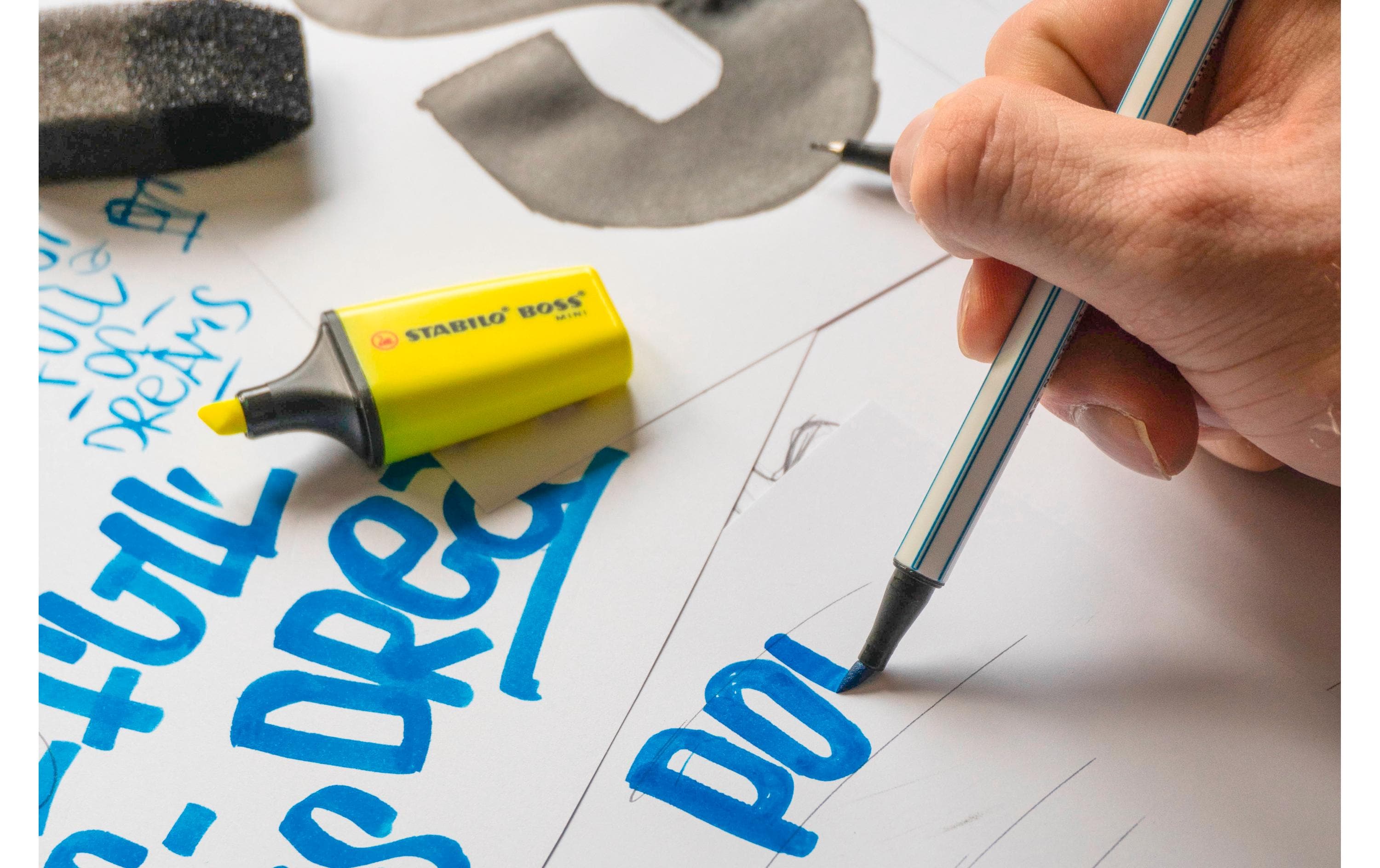 Textmarker Boss Mini Snooze Mehrfarbig, 6-teiligMarker-Set für professionelles Arbeiten