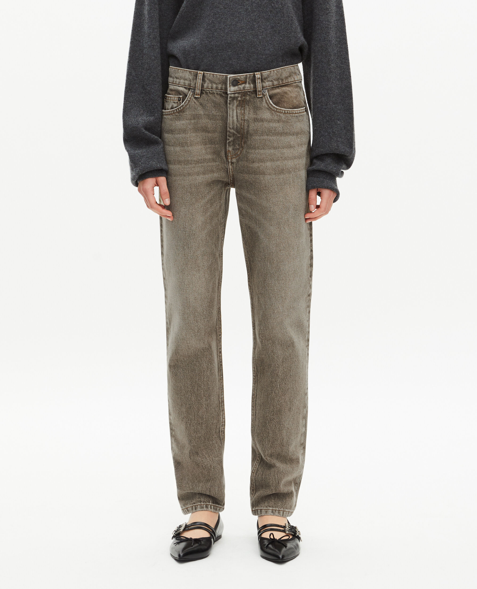 Jean large olive