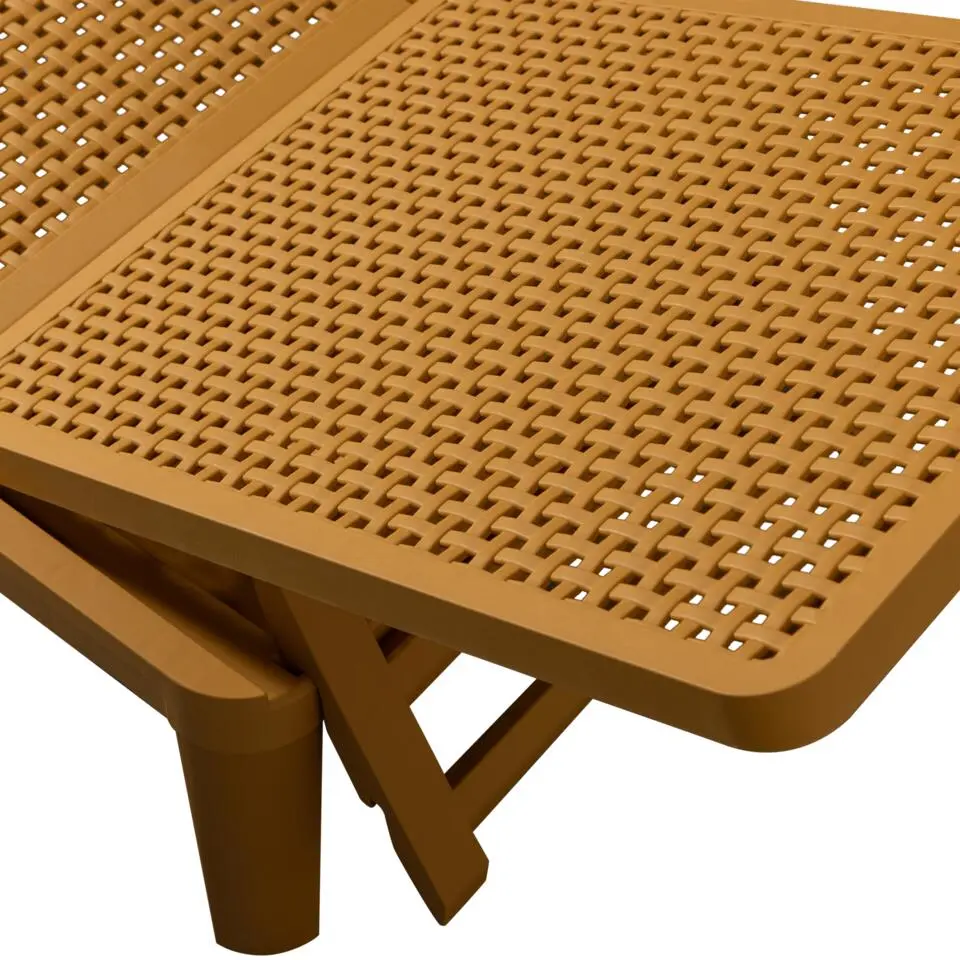 WOOOD Jinte Ligbed Tuin - Kunststof - Geel - 29x55x191